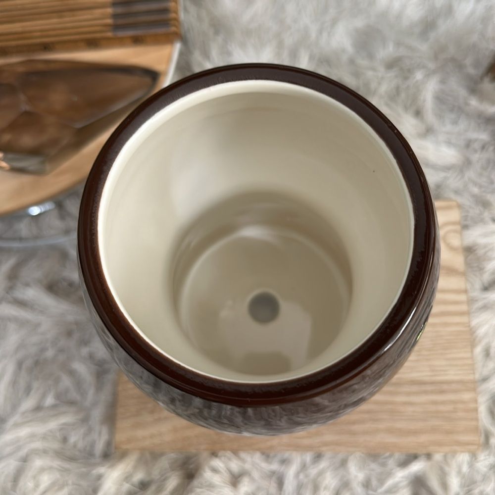 Target Threshold Brown Ceramic Face Planter 2024 New With Tags‎ See Description* - Picture 12 of 17